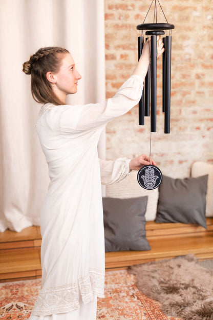 CHIMES SONIC ENERGY HAMSA 36", NOIR