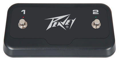 Footswitch double compatible avec une large gamme d'amplis Peavey, boutons avec led, finition noir