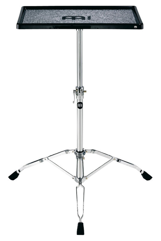 Support plateau fibre petites percussions 41 x 56 cm, moquette, trépied double embase, hauteur réglable (76-119cm) bague mémoire