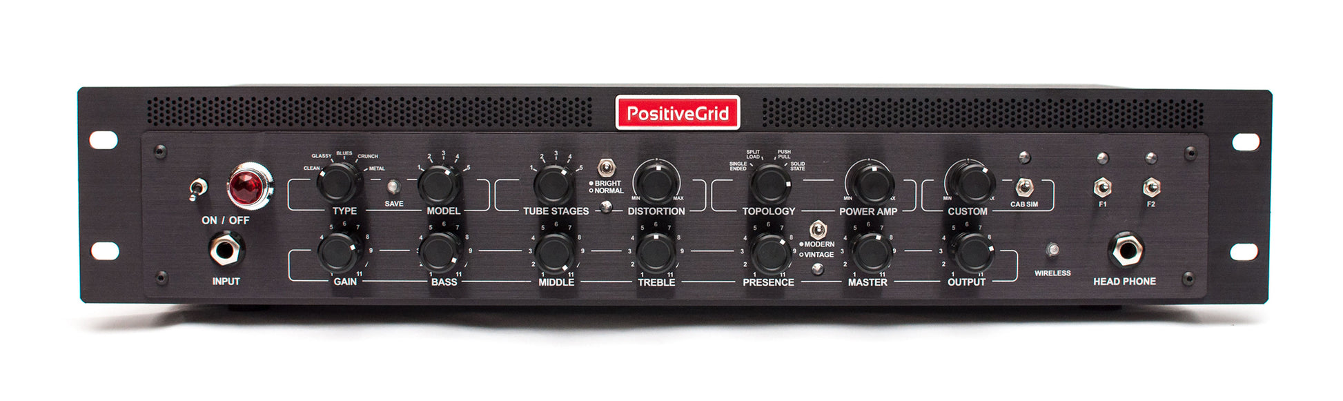 BIAS Rack Processor, rack non-amplifié pour guitare et basse, 3.85 kg, noir