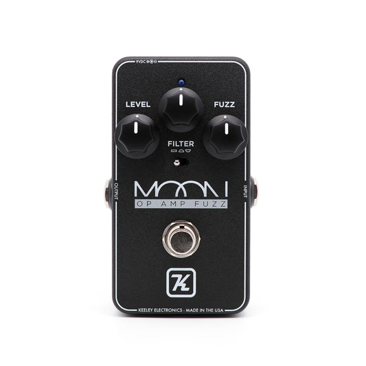 Pédale MOON, fuzz, trois filtres (Flat, Fool et Scooped), noir