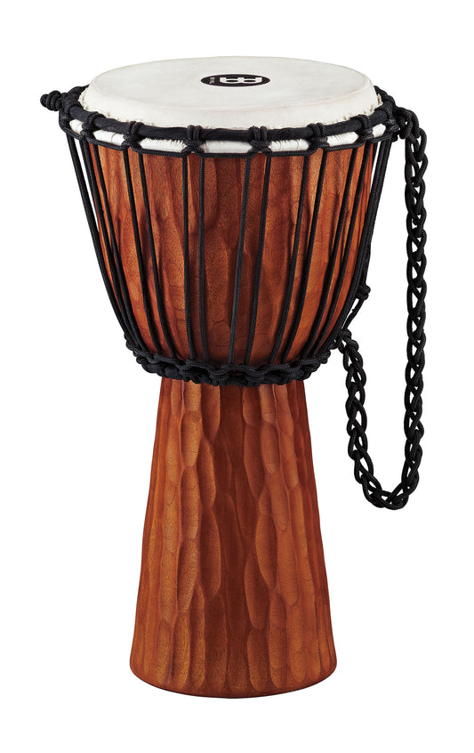 Djembé 8", série Nile, acajou en une pièce, hauteur 40cm, peau de chèvre sélectionnée main, cordage nylon 4mm pré-étiré, brun