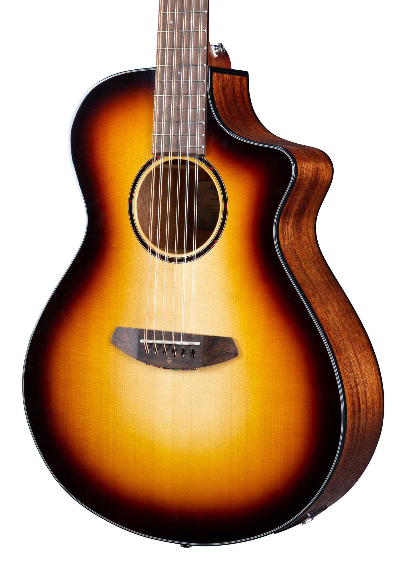 DISCOVERY S CONCERT EDGEBURST 12 CORDES CE , table épicéa européen massif, f/e acajou, EQ Fishman Presys I, edgeburst