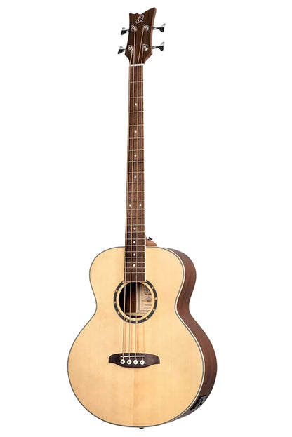 D7E-4, basse 4 cordes, EQ Ortega MagusPro/B, table épicéa, f/e acajou, manche acajou, naturel satiné
