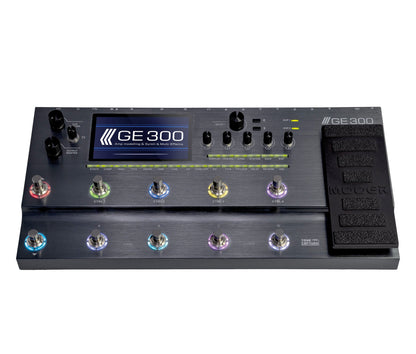 Pédalier multi-effets GE300, 108 simulations d'amplis, 43 simulations de haut-parleurs (IR), 256 presets utilisateurs, noir