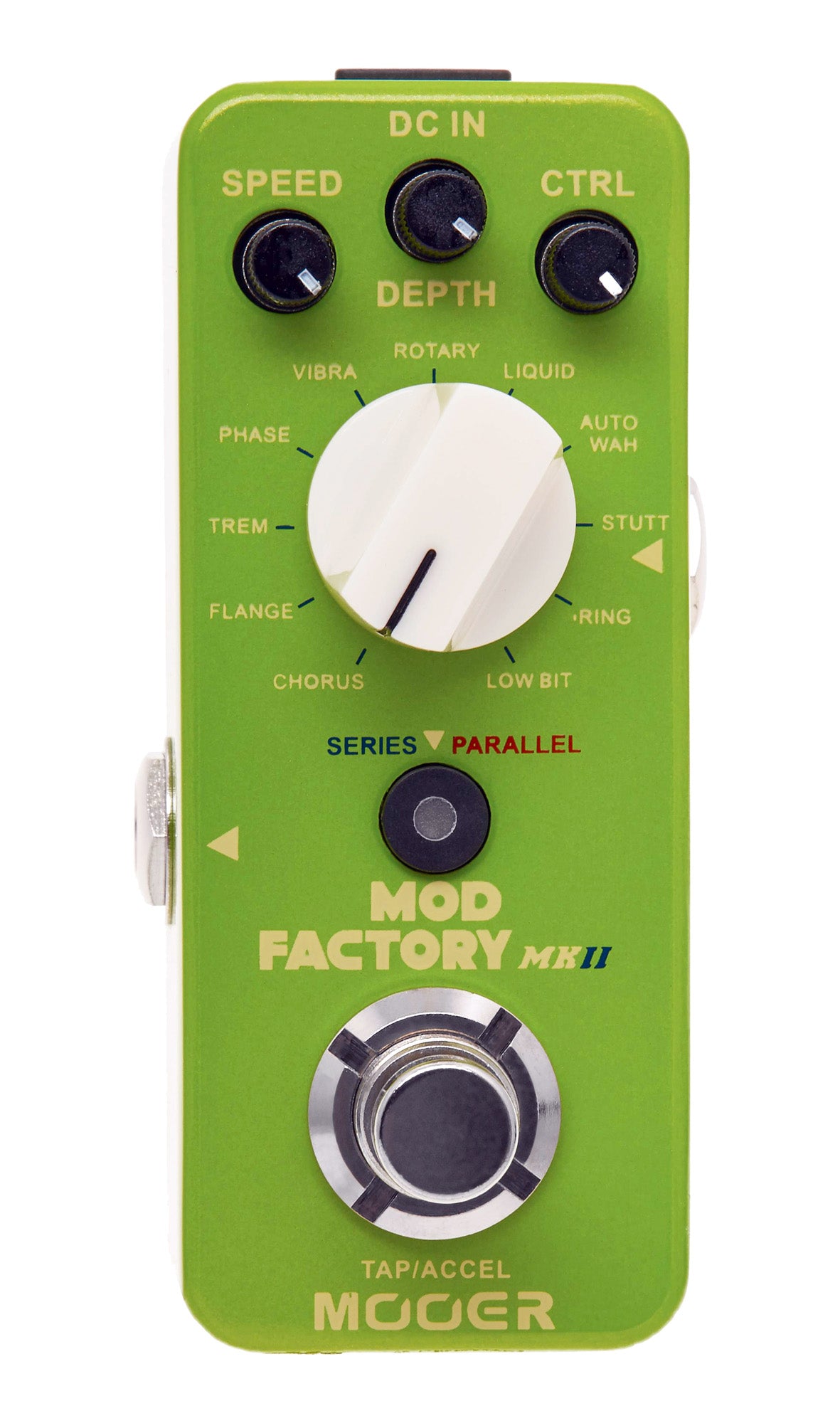 Pédale MOD FACTORY MKII, multi-modulations numérique comprenant 11 algorithmes différents, vert