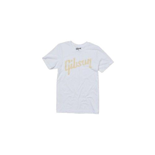 Gibson Distressed Logo Tee (White) Small