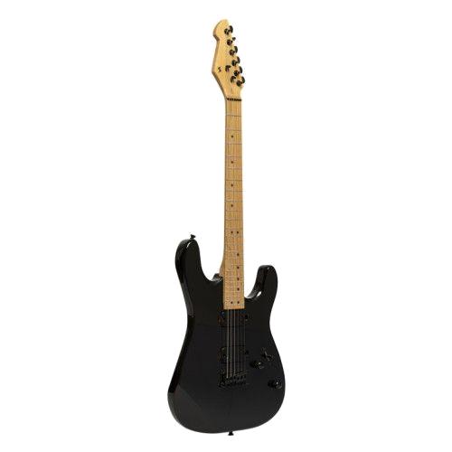 Stagg SEM-TWO H BK electric guitar, black Stratocaster style with two pickups.