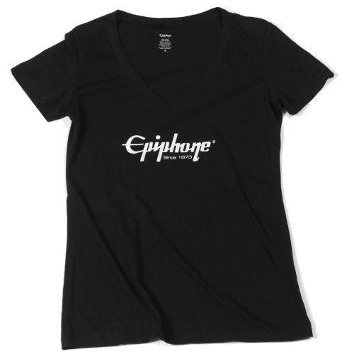 Epiphone Epiphone Logo Women's V-Neck T-Shirt (Black) Small