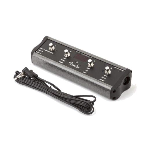 Fender 4-Button Footswitch: Preset Up/Down, Quick Access, Effects On/Off, or Tap Tempo with 1/4" Jack