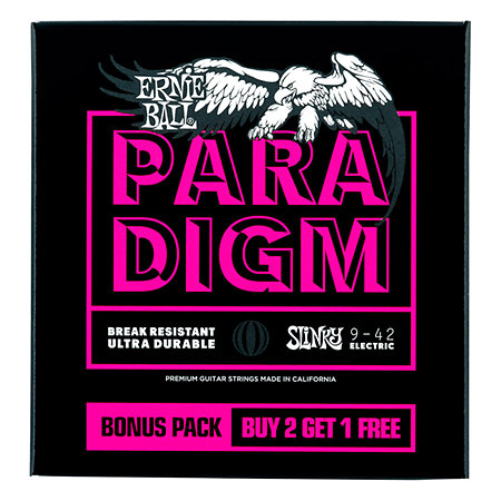 Ernie Ball 3-pack of 3373 Paradigm Super Slinky 9-42 strings